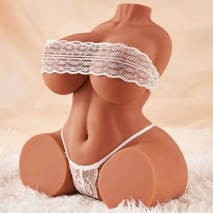 Daniela - Realistic Butt Latina Sex Torso Toy – Valentina Morena Soft Latex Breast & Hip Design（🧴Free Essential Oil 🍃）