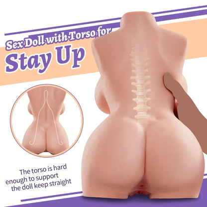 Daniela - Realistic Butt Latina Sex Torso Toy – Valentina Morena Soft Latex Breast & Hip Design（🧴Free Essential Oil 🍃）