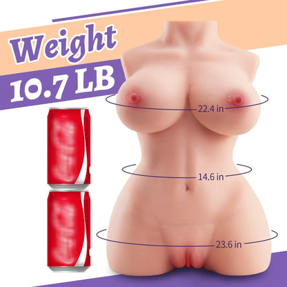 Daniela - Realistic Butt Latina Sex Torso Toy – Valentina Morena Soft Latex Breast & Hip Design（🧴Free Essential Oil 🍃）