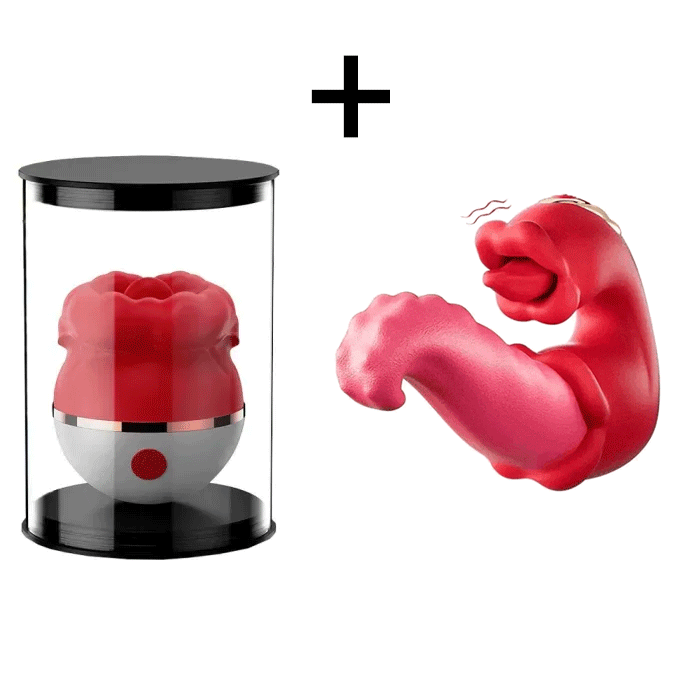 Vibrator + Tongue Teasing + Lubricant (200ml)