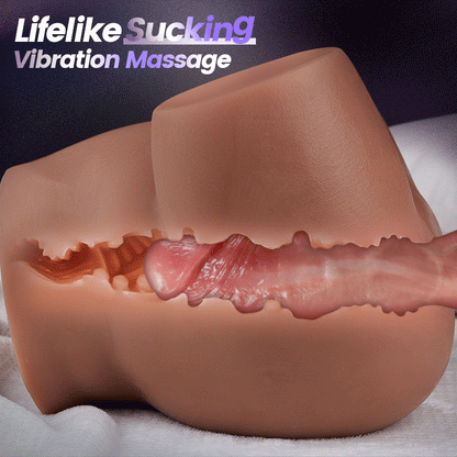 Deluxe Edition - AVA 5 Suction 10 Vibration Automatic Heating Waterproof Realistic Butt TPE Masturbator 12.79 lbs