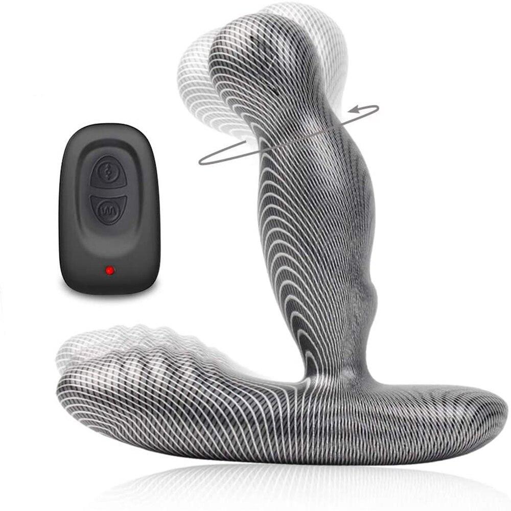 Electric Shock Pulse Man Prostate Massage Vibrators Sex Toy For Men Wireless Rotation Male Anal Butt Plug Stimulator Masturbator