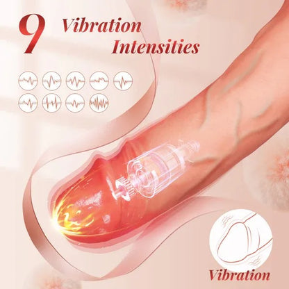 Buyging™ APP Controlled 9 Vibrating Penis Extender Sleeve With Cock Ring