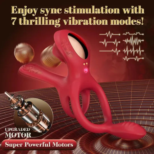 🎁2026 Epic Vibrating Couple Penis Sleeve💥- 😍5-in-1 Rose Love💖