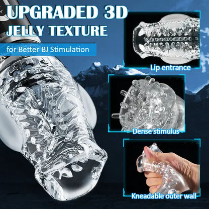 Superbuyg™ 5 Thrusting Rotating 7 Vibrating Oral Sex Handheld Masturbator