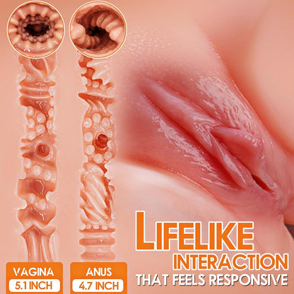 Sex doll torso, breasts, and buttocks feature bouncing and swaying effects; realistic, voluptuous, firm, and full built-in vagina and anus; sex doll with a built-in skeleton1