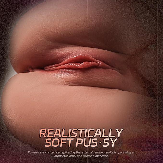 Male Masturbator Sex Doll for Men pocket pussies Realistic Adult Sex Toys for Men, 5.8LB Entry-Level Ass Lifelike Soft Butt with Vagina and Anal Channel for Several Sex Positions (Flesh)