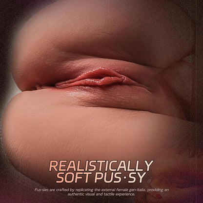 Male Masturbator Sex Doll for Men pocket pussies Realistic Adult Sex Toys for Men, 5.8LB Entry-Level Ass Lifelike Soft Butt with Vagina and Anal Channel for Several Sex Positions (Flesh)