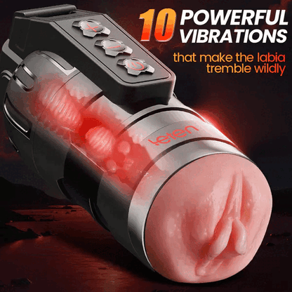 LETEN 10 Vibrating Masturbation Cup and Pussy Pocket 2 IN 1