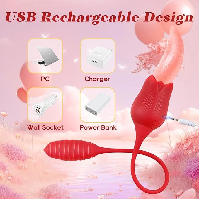 Sexoralab™G-spot Tongue Vibrator With 10 Licking Biting & Vibrating Modes