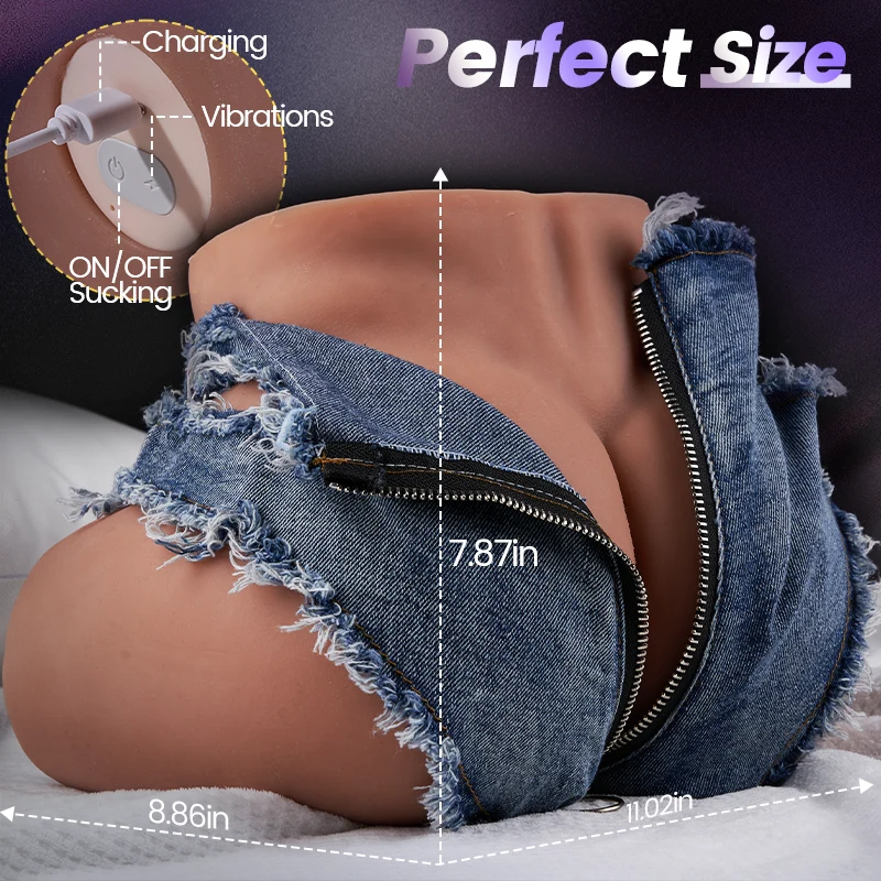 Deluxe Edition - AVA 5 Suction 10 Vibration Automatic Heating Waterproof Realistic Butt TPE Masturbator 12.79 lbs
